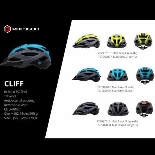 Helm Sepeda Gunung Mtb Polygon Cliff Original Dan Terpercaya