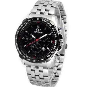 Clock- Mirage Tch - Jam Tangan Analog Pria Silver Sporty Anti Air 8535 / 8883 M