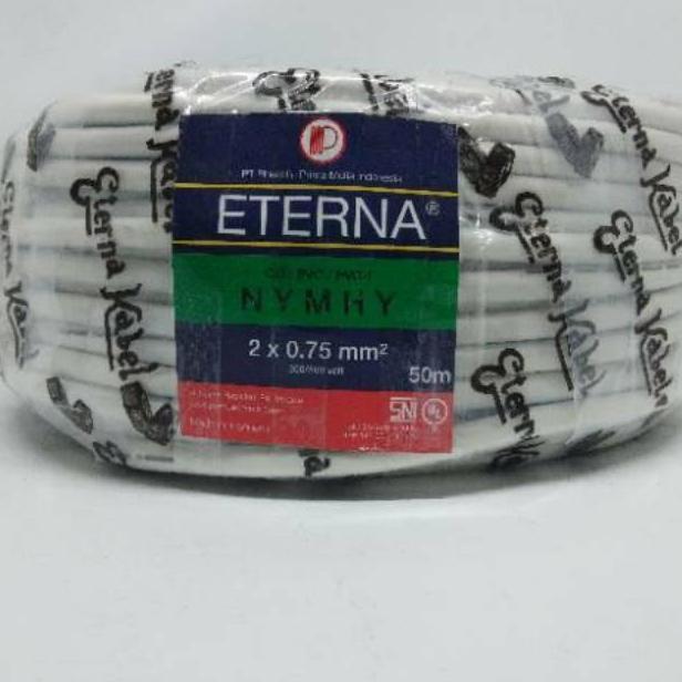 Promo KABEL ETERNA NYMHY 2x0.75 2x0,75 2 x 0,75 2 x 0.75 ETERNA 50M 50 METER Diskon