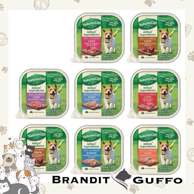 LOWARY natures gift wet dog food makanan basah gourmet wet dog food tray