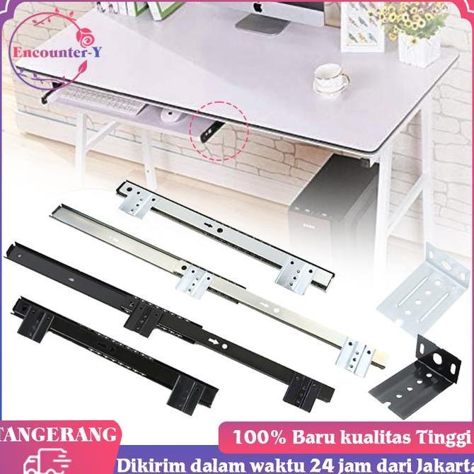 HATSUD 27mm Rel Laci Keyboard Tray Set Track Meja Keyboard Rel Keyboard Tray