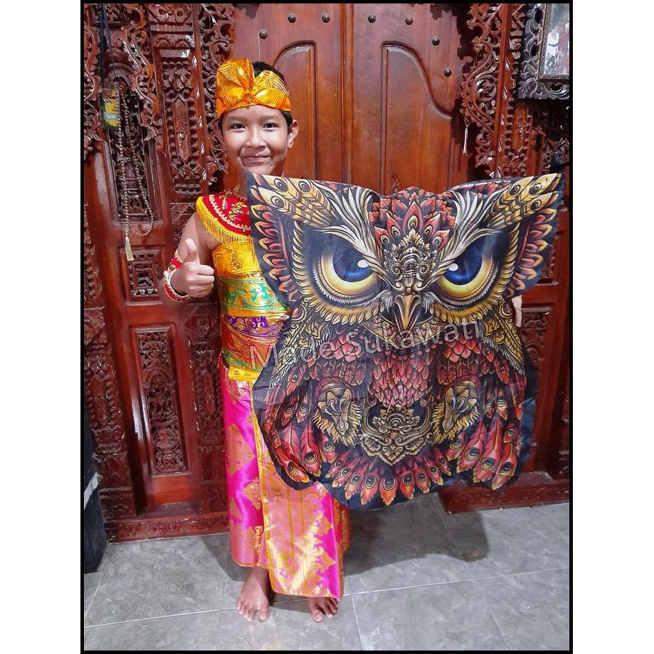 Layangan Celepuk Printing bulu knockdown bongkar pasang layang