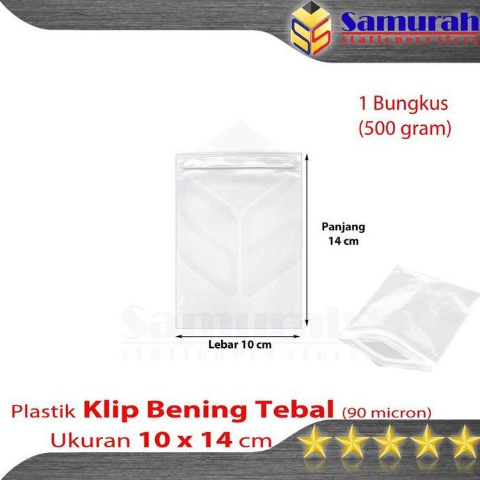 Mblg - Plastik Klip Pp Tebal 10 X 14 X 90 Micron / Zip Lock Transparant 10X14