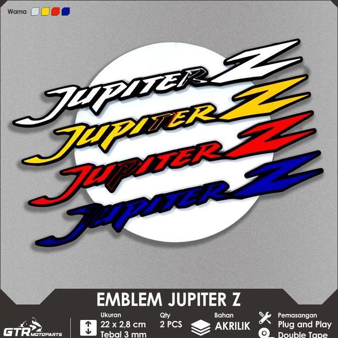 Dufawashop1 - [COD] GTR Emblem Jupiter Z 2 PCS Timbul 3D Logo Aksesoris Motor Jupiter Z