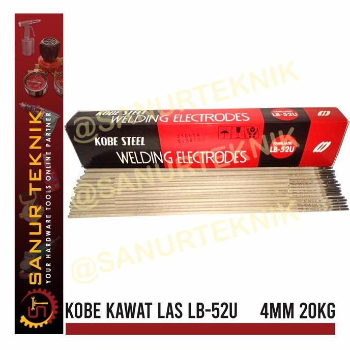 TERMURAH - KOBE STEEL Kawat Las Listrik LB-52U LB52U 4mm 4 mm 20KG 20 KG