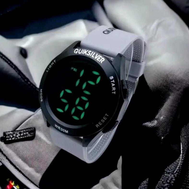 ORIGINAL JAM TANGAN PRIA QUICKSILVER DRONE DIGITAL LED TOUCHWATCH TALI RUBBER TRENDY KEKINIAN - L101