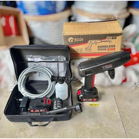 NEW CORDLESS JET CLEANER EDON - ALAT STEAM CUCI MOTOR MOBIL AC BATERAI