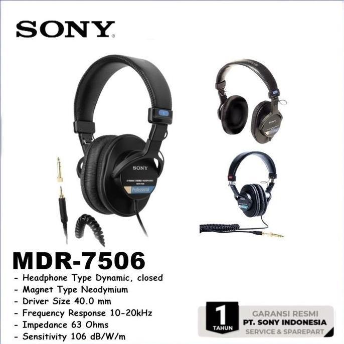 Sony MDR-7506 MDR7506 MDR 7506 Stereo Professional Headphones Headset