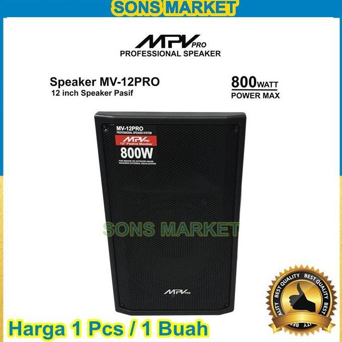 SPEAKER PASIF MPV MV-12PRO 12 inch 12in ORINAL 1 PCS FULL RAM 12inch