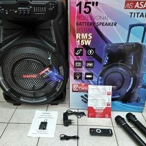 Speaker Portable Wireless ASATRON TITANIUM 15 inch