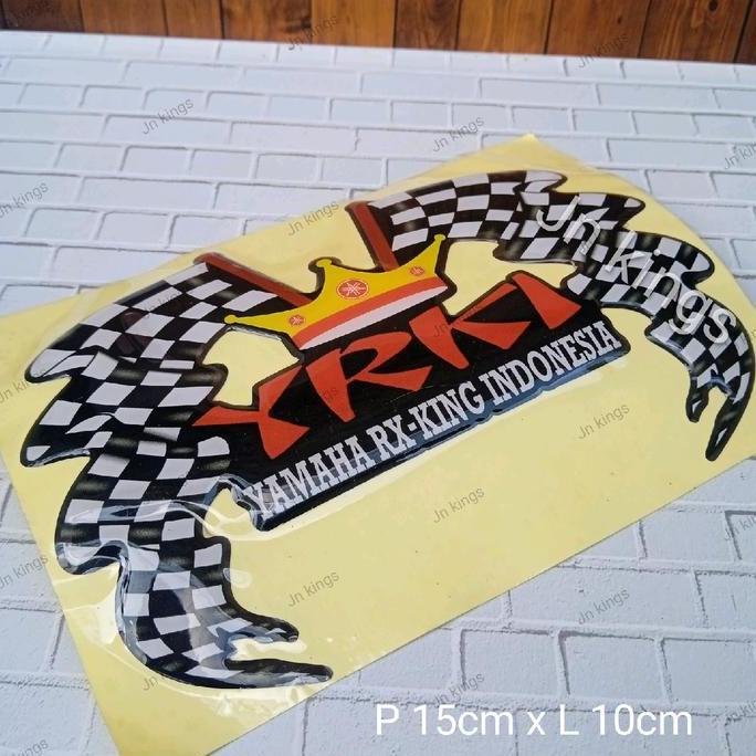 Stiker emblem YRKI Yamaha rxking RX king resin timbul