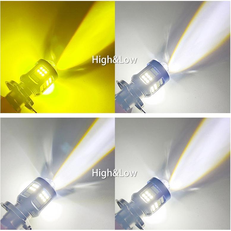 big promo kevanly lampu motor led h4 h6 ba20d t19/p15d bohlam led lensa fisheye dua warna putih kuni