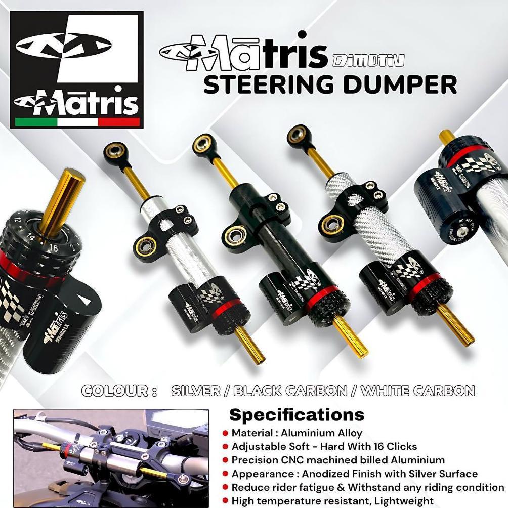 Stabilizer MATRIS Carbon Pendek & Panjang / Steering Dumper Matris