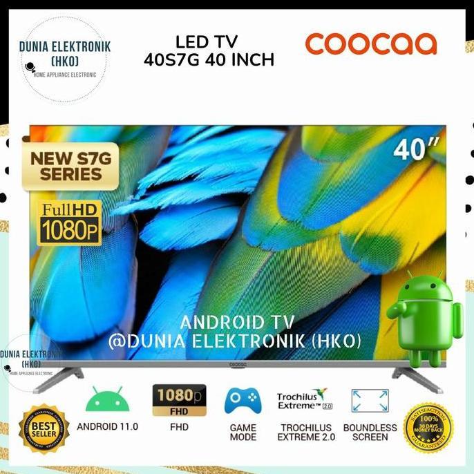 (Best) LED TV COOCAA 40S7G 40 INCH SMART TV FHD ANDROID 11 HDMI USB BEZELLESS