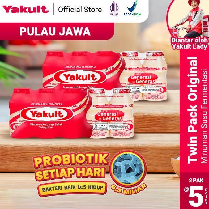 Leite - Yakult Official Store - Twin Pack Isi 2 (Pulau Jawa)
