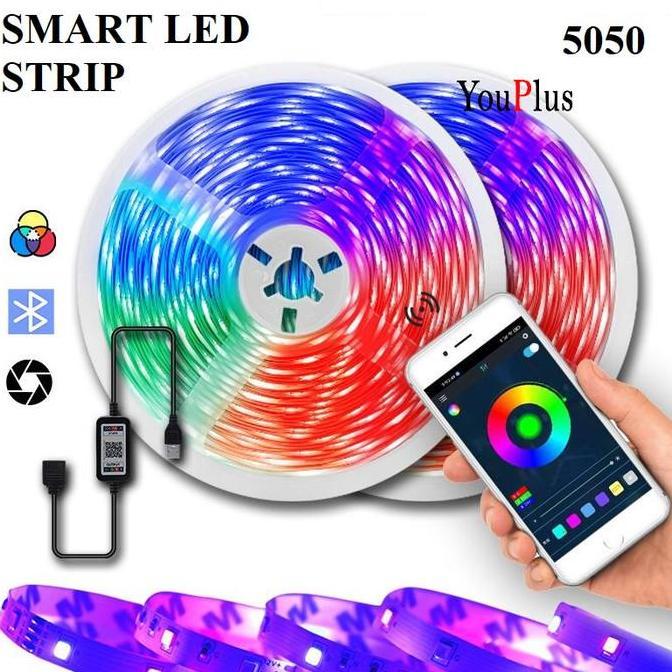 Lig- Lampu Strip Led Smart Bluetooth / Strip Rgb / Rgbww / Strip Led 5050