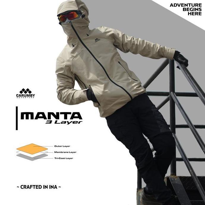 Hombre- New- Jaket Gunung Carumby Manta 3 Layer Terproof