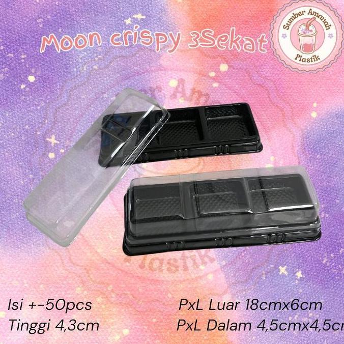 Gin- [Isi50] Mika Kue Mochi Mooncake Mooncrispy Sekat 3 / Mika Moon Cake Isi 3 / Mika Moon Crispy Is