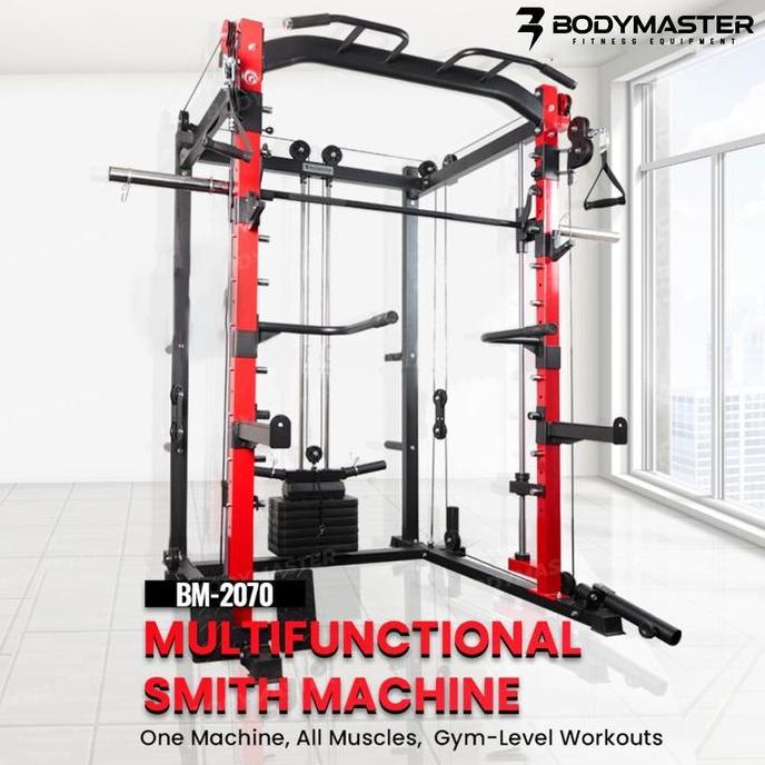 [12255] Bodymaster Smith Machine Bm-2070 - Power Rack Functional Bench Press
