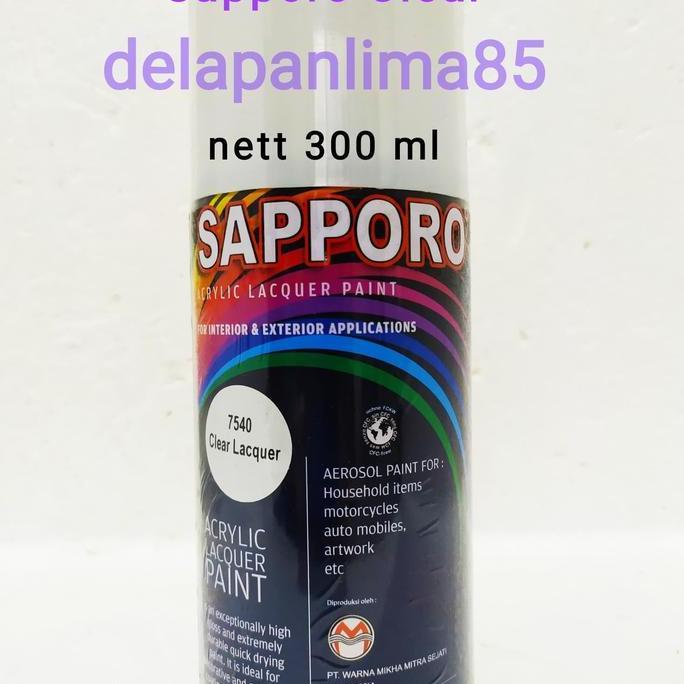 Sapporo Paint Clear 7540/Clear Gloss/cat semprot/pylox/pylok/pilok