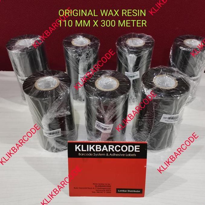 RIBBON PRINTER BARCODE - BARCODE RIBBON WAX RESIN 110 x 300