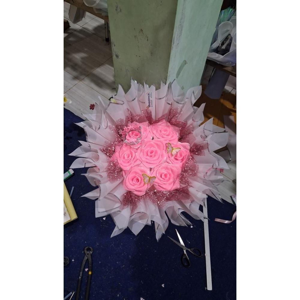 Bouquetsme | Buket Mawar Satin | Buket Pita Satin | Buket Valentine | Buket Mawar