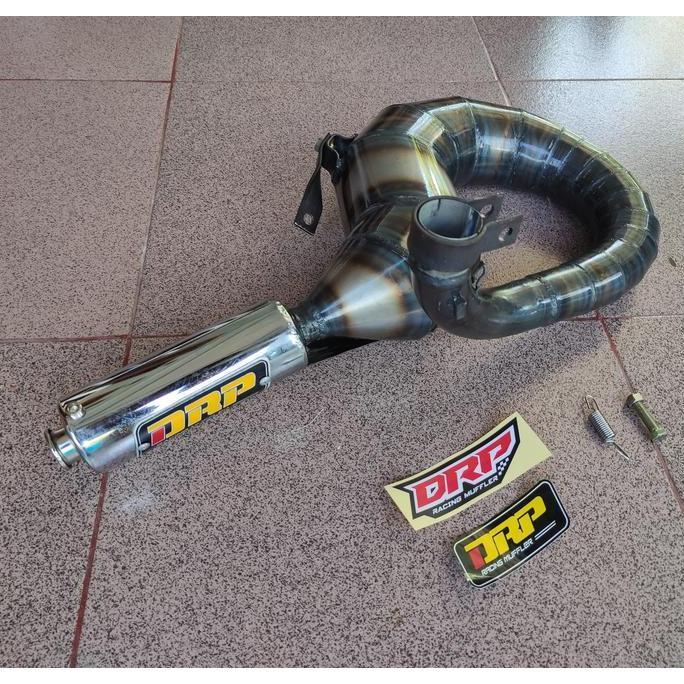 Knalpot Vespa Racing Kanan Pendek DRP Racing Muffler