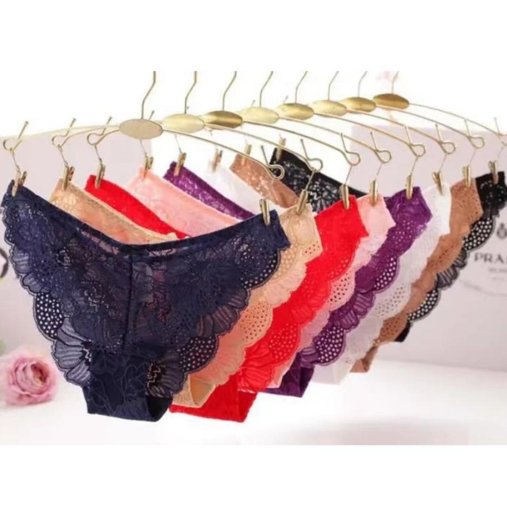 TERBARU BestWare Sexy transparan Renda Celana Ukuran Jumbo hot low Waist Open Crotch Celana Dalam Se