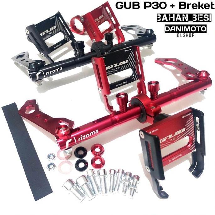 GUB P30 Plus Breket Holder HP Spion Motor Vario Nmax Scoopy DLL Besi