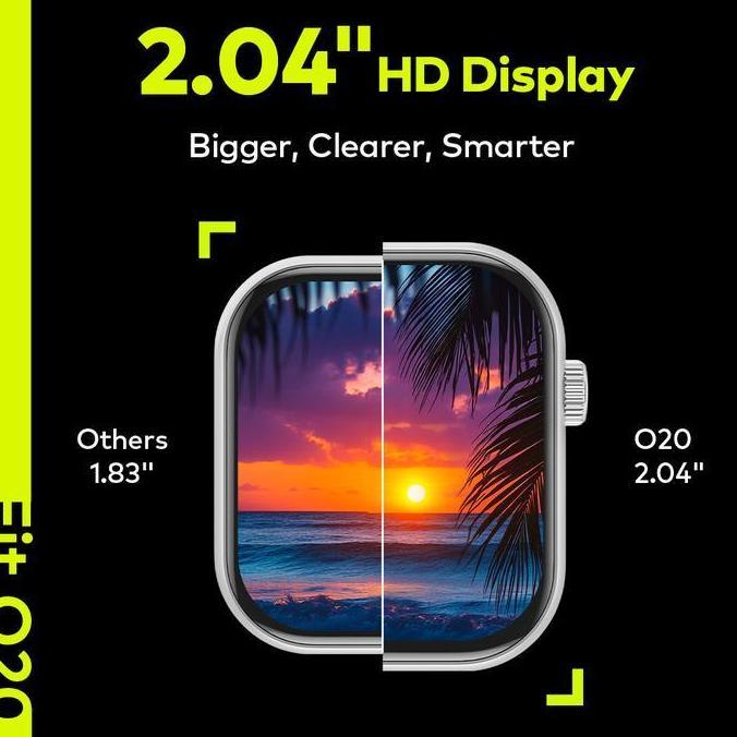 Jam Tangan Pintar itel Fit O20 ISW-O20 Layar 2.04" IP68 Hitam