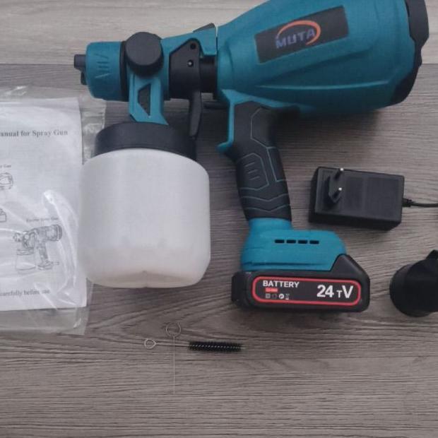 Spray Gun Cat Cordless Elektrik Sprayer Gun Mesin Cat Tembok Genggam