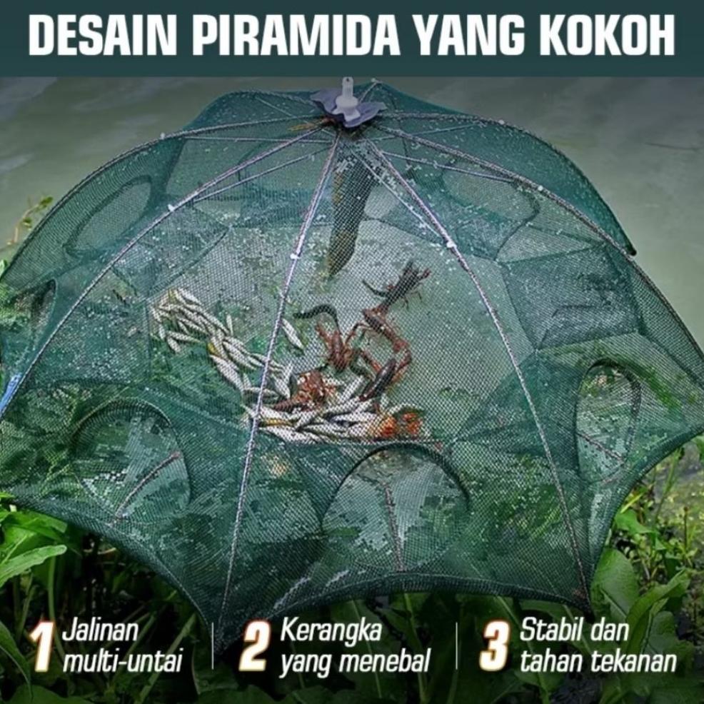 Jaring Payung Bubu 6 Lobang Perangkap Ikan Kecil Dan Udang