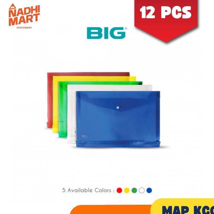 12 Pcs Big Map Kancing Plastik Warna / Map Plastik Folio