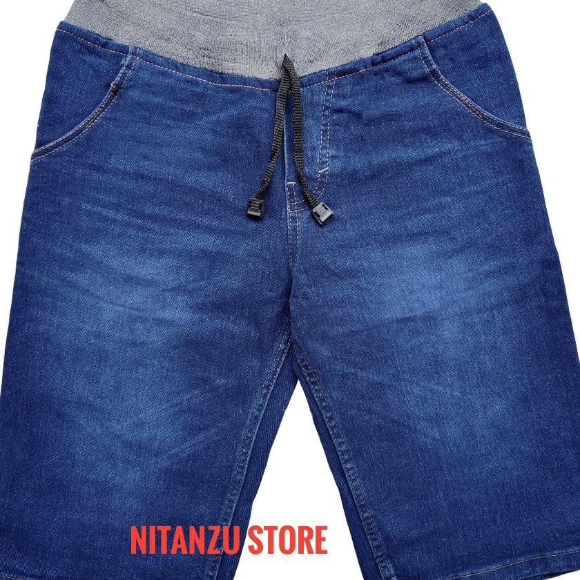 Celana Pendek Pria Jeans Rip Feil