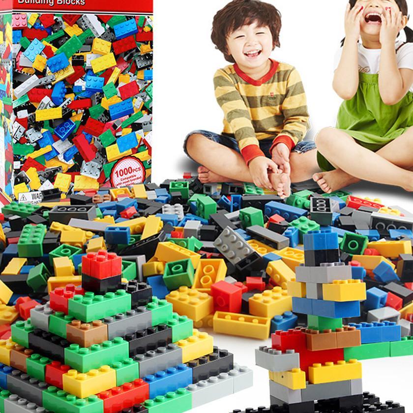Diy 1000Pcs Bahan Abs Kuat Tahan Lama Mainan Brick Balok Susun Anak Lego Puzzle Small Particle Build