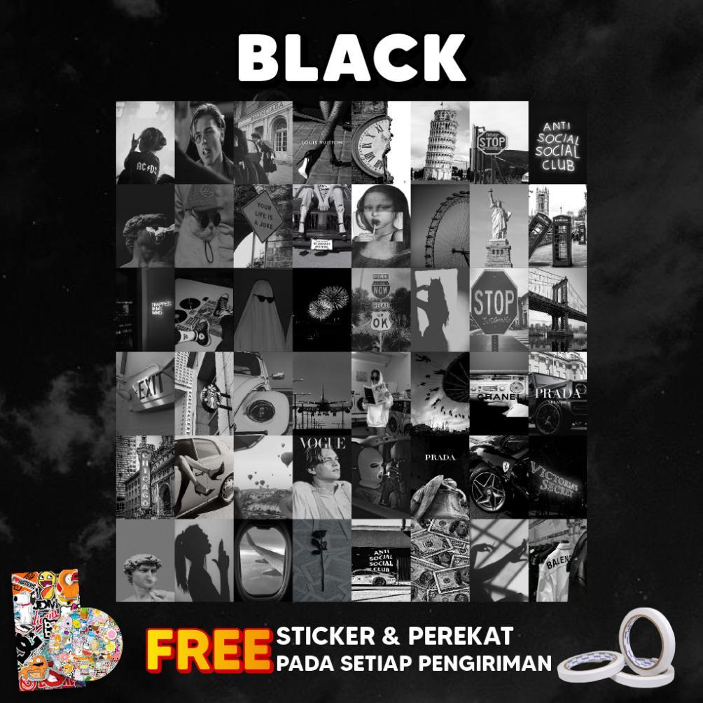 FLASH SALE POSTER DINDING AESTHETIC BUNDLE BLACK ISI 48/24 POSTER | POSTER KAMAR | POSTER DINDING | 