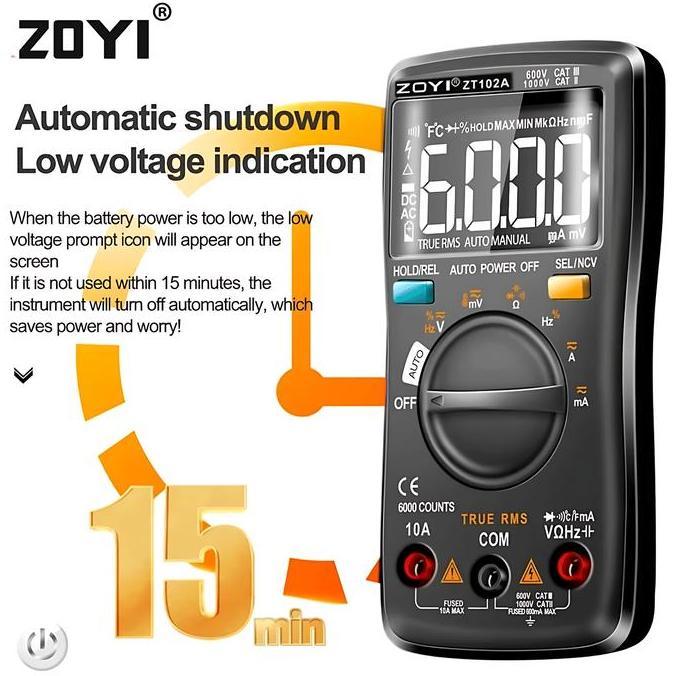 Zoyi Zt102A Upgrade Auto Multimeter Digital Avometer Multitester Ori
