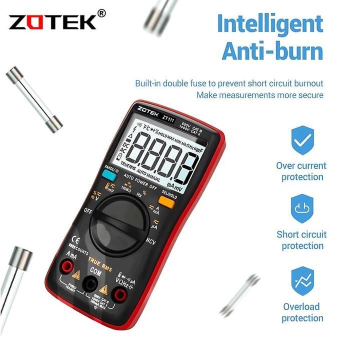 Avometer Digital Zotek Zt111 - Multitester Digital Zt111 Original