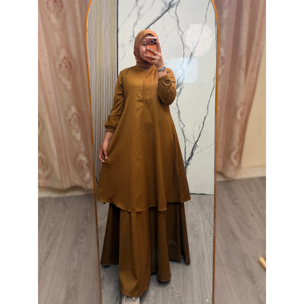 MCL label - free hijab Seragam Gamis PNS pakaian kerja wanita baju Guru model kurung Panjang ASN PDH