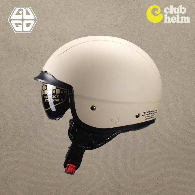 Helm Bogo Retro Dewasa Unisex Cowo Cewe Pria Wanita Classic LUGO SCHOTT - Club Helm Bandung