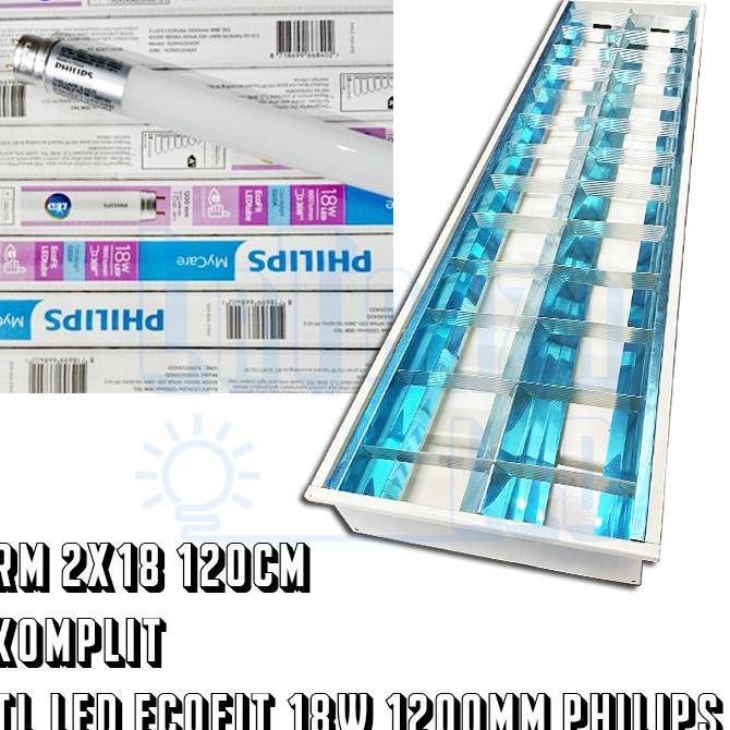 Philips Rm 2X18 120Cm Kap Rm Inbow Rm 2 X 18W 120 Cm Lampu Led Philips Komplit Tl Led 18W Ecofit 120