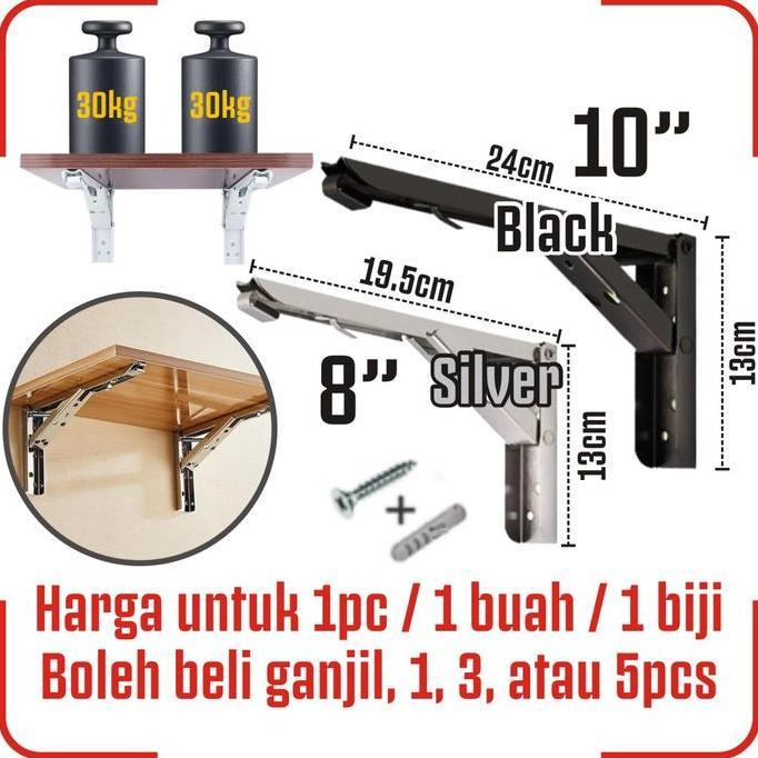 Bracket Engsel Siku Stainless 10 Inch / Engsel Siku Lipat