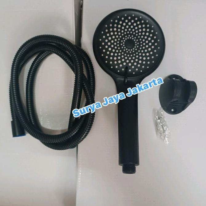 Promo hand shower besar hitam / Shower mandi  besar / Hand shower set selang shower