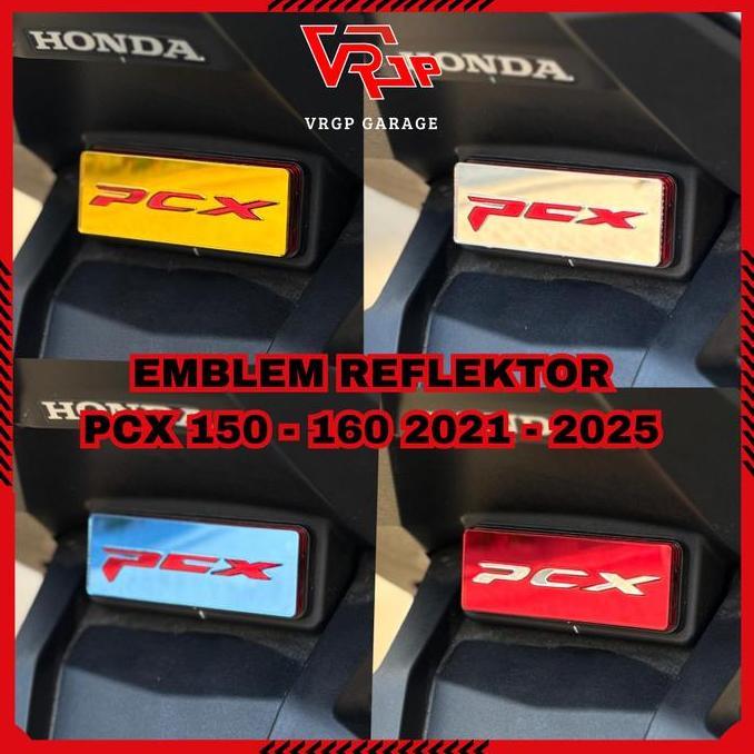 VRGP Emblem Reflektor PCX 150-160 2019-2025/ Garnis Reflector PCX/ Aksesoris PCX Murah/Reflektor Mat