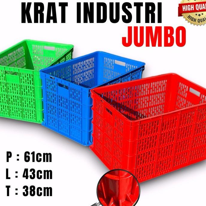 Krat Industri 100 Liter Jumbo - Kprabot / Krat Piring / Krat Buah / Keranjang Pakaian / Krat Serbagu