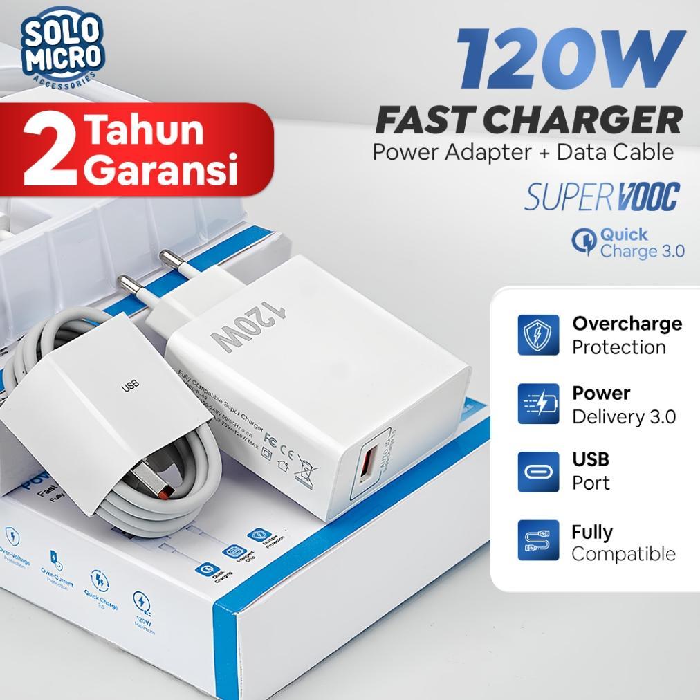 Migoz Charger Android 120W Fast Charging Micro & Type C | Quick Charge 3.0 Support Vooc Oppo Redmi