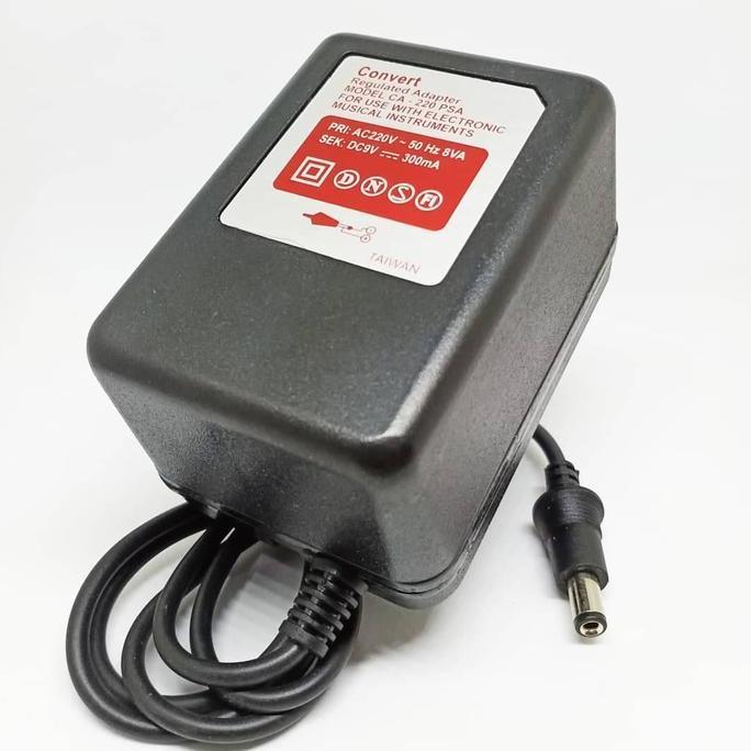 Regulated Adaptor CONVERT 9 Volt 300 mA Made In Taiwan For Effect