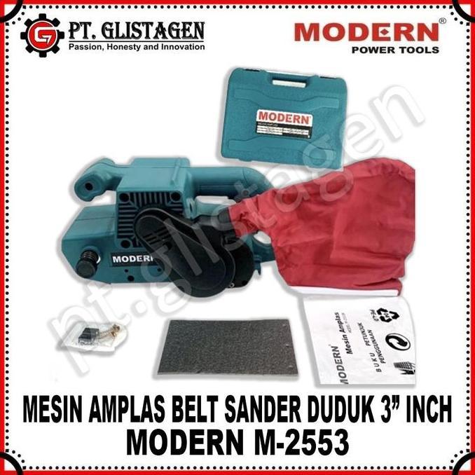 VIRALL MODERN M2553 MESIN AMPLAS BELT SANDER 3 INCH TANK BERJALAN DUDUK 3 INCH M-2553 *