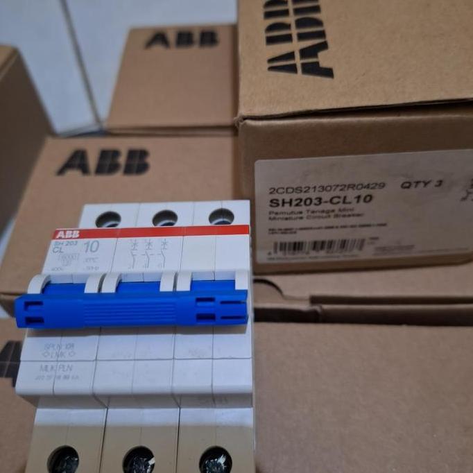 MCB ABB 3 PHASE 10A SH203 CL10 Pemutus Arus Otomatis Terbaik