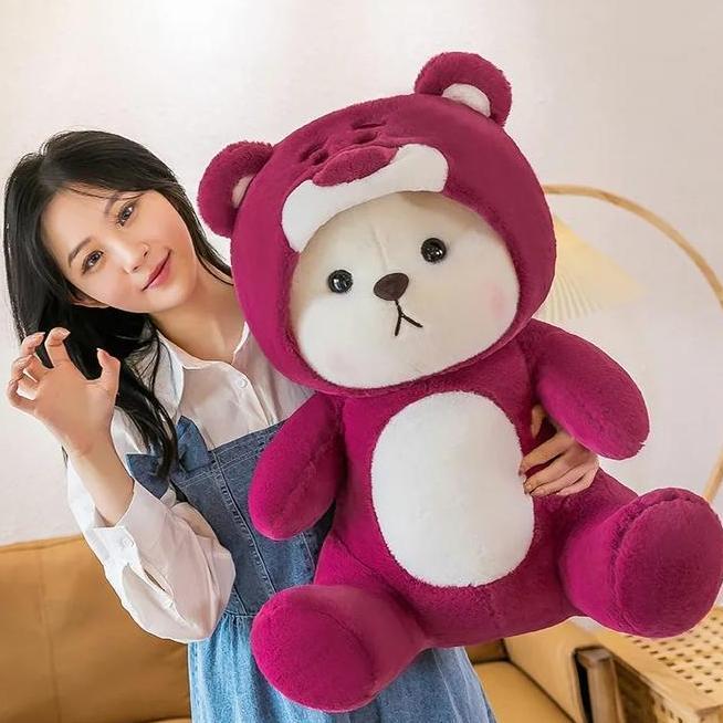 45 Cm Lucu Teddy Tales Bear Cosplay Manyo Boneka Teddy Bear Kupluk